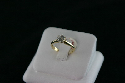 14KT Y/G Diamond 0.78ct Color I, Clarity I2 Solitaire