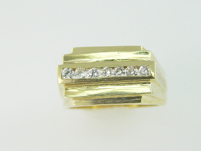 14KT Y/G Channel Set Diamond 0.50ct Ring 12gr
