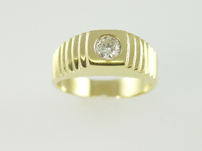 14KT Y/G Diamond 0.42ct Ring 6.1gr