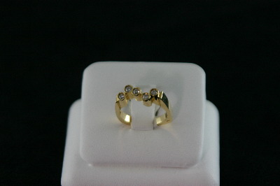 14KT Y/G Bezel Set Diamond 0.30ct. Ring