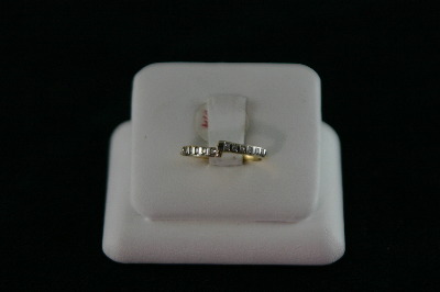 14KT Y/G Chann14el Set Diamond 0.30ct Curved Band