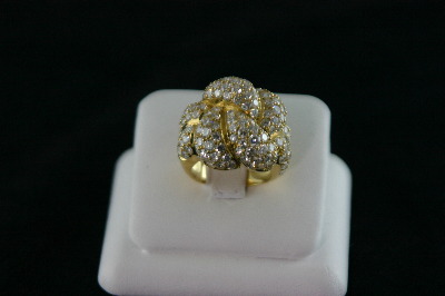 18Kt Y/G Pave' Diamond 7.25ct Design Ring 15.9gr