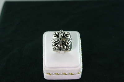 Silver Big Cross Ring 43gr size 13