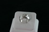 14KT White Gold Cubic Bezel Set Band 7.8gr