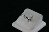 14KT White Gold 3 stone Cubic Princess Cut Ring