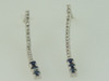 14KT White Gold Diamond 0.30ct & Sapphire 0.90ct Dangles