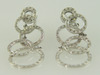 14KT White Gold Diamond 1.00ct circle Dangle Earring