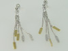14KT Y/G Diamond Bezel 0.20ct Dangle Earring