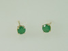 14KT Y/G Emeralds 0.68ct. Studs