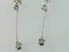 14KT White Gold Dangle Bezel Set Diamonds 0.40ct earring