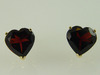 14KT Y/G Heart Garnet 7.90ct Stud