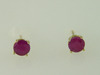 14KT Y/G Ruby 1.50ct Stud