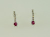 14KT White Gold Diamond 0.79ct Ruby 0.31ct Dangle Earring
