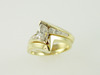 14KT Y/G Channel Set Diamonds 0.40ct 1- Marquise Diamond 0.64ct J-SI2