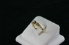 14KT Y/G Diamond Baguette 0.35ct One center Diamond 0.30ct Ring 3.7gr