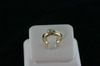 14KT Y/G Diamond Baguette 0.35ct One center Diamond 0.30ct Ring 3.7gr