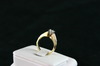 14KT Y/G Diamonds 0.20ct One Diamond 0.39ct H-SI2 Ring