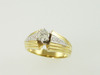 14KT Y/G Diamonds 0.20ct One Diamond 0.39ct H-SI2 Ring