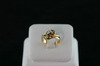 14KT Y/G Set Round Diamonds 0.15ct- Center Marquise Diamond 0.18ct Ring 3.8gr