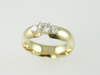 14KT Y/G Three Stone Diamond 0.69ct. - J- SI3 Band
