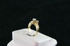 14KT Y/G Set -Diamond 0.16ct center Round Diamond 0.24ct Ring