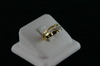 14KT Y/G Diamond Baguette 0.28ct., One Round Diamond 0.42ct Ring