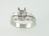 Platinum Semi- Filigree Set - 2 Baguettes 0.28ct - 8.7gr