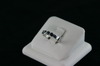 14KT White Gold Sapphire 0.85ct Band - 3.7gr