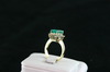 14KT Y/G Ballerina Round & Baguette Diamonds 1.20ct Emerald Cut Emerald 2.76ct.