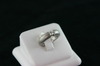14KT White Gold "Tension Set" with One Round Diamond 0.33ct Band 12.4gr