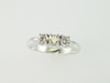 14KT Y/G Three Stone Diamond Ring 0.60ct I-J SI2-I1