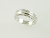 14KT White Gold Princess Cut Diamond 0.30Ct Filigree Band