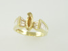 14KT Y/G Semi Diamond Channel Set Baguette 1.75ct Ring