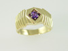 14KT Y/G Amethyst 0.25ct Ring - 6.5gr