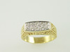 14KT Y/G Nugget Pave' Diamond 0.75ct Ring 7.5gr