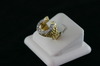 14KT Y/G Pave' Diamond 0.68ct Horeshoe Ring 13gr