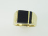 14KT Y/G Flat Onyx Ring 6.6gr