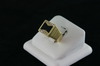 14KT Y/G Flat Onyx and Pave' Diamond 0.35ct Ring 12.1gr