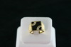14KT Y/G Flat Onyx Channel Set Diamonds 0l.25ct Ring