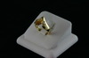 14KT Y/G Center Marquise Citrene 1.26ct/Diamonds flush set 0.15ct Ring