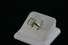 14KT Y/G One Emerald cut Aqua 3.07ct/Round Diamonds 0.16ct