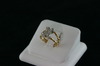 14KT Y/G Diamond Pave "H" Ring 0.15ct