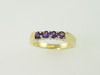 14KT Y/G Four Round Amethyst 1.50ct Band