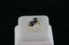 14KT Y/G Two Grey Biwa Pearls 6-1/2mm