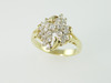 14KT Y/G Diamond Cluster 0.40ct Ring