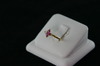 14KT Y/G Marquise Ruby 0.53ct Two Diamonds 0.08ct Ring