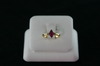 14KT Y/G Marquise Ruby 0.53ct Two Diamonds 0.08ct Ring
