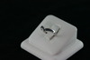 14KT White Gold Sapphire 0.40ct V Shape Band