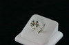 14KT White Gold Sapphire 0.30ct Leaf Design Ring 2.7gr