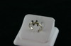 14KT White Gold Sapphire 0.30ct Leaf Design Ring 2.7gr